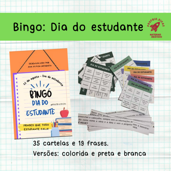 Bingo sobre Dia do Estudante
