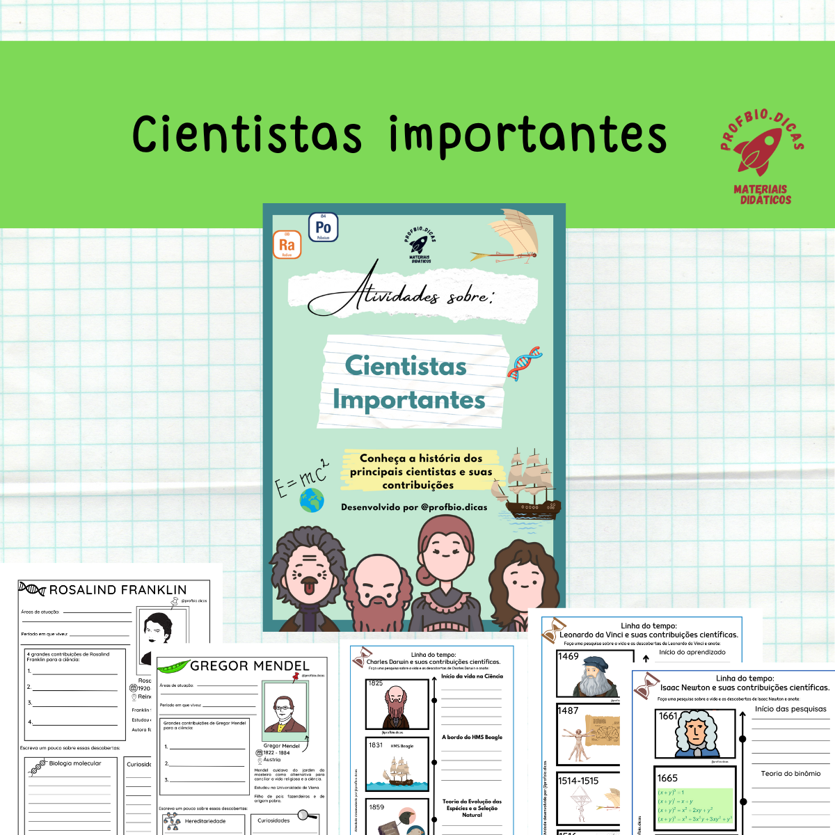 Cientistas Importantes - Caderno Interativo