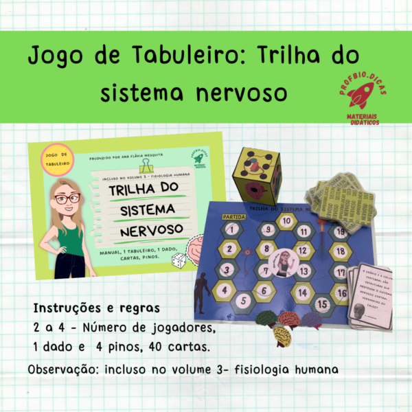 Jogo de Tabuleiro: Trilha do sistema nervoso
