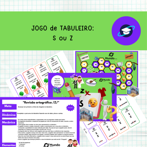 [LP] Jogo de tabuleiro sobre revisão ortográfica: S ou Z