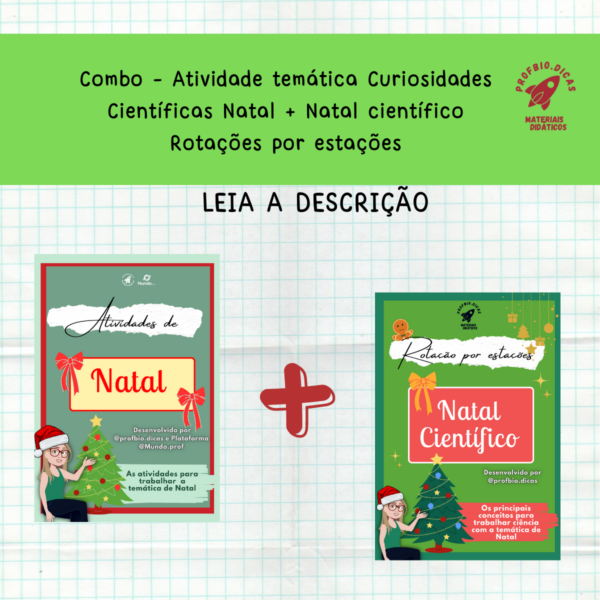 Combo - Atividade Temática Curiosidades Científicas Natal + Natal Científico Rotações Por Estações