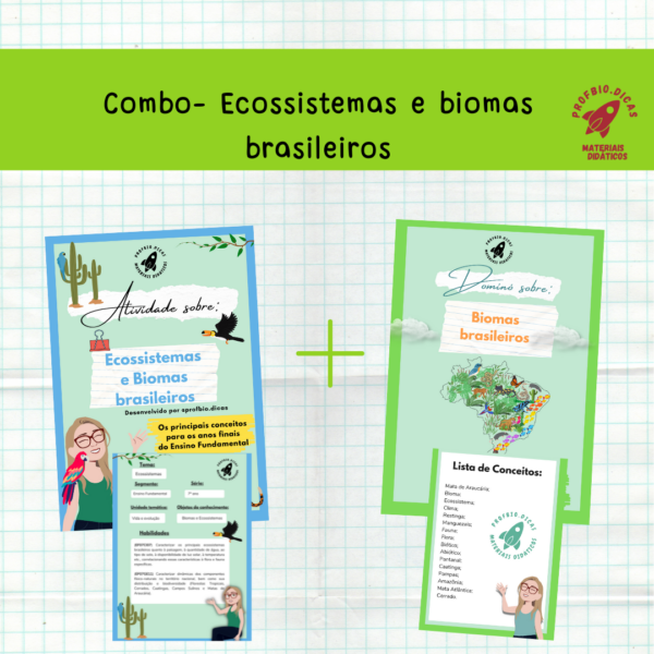 Combo- Ecossistemas e biomas brasileiros. (Leia descrição)
