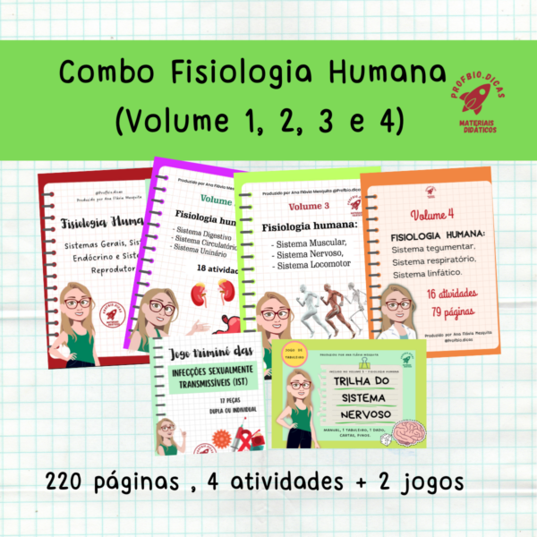 Combo Fisiologia Humana  ( Volume 1, 2, 3 e 4)