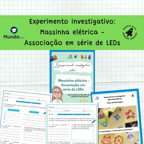 [FIS] Massinha elética - Experimento investigativo associação em série de LEDs - Massa elétrica