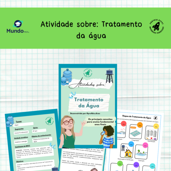 Atividade sobre: Tratamento da água. (Leia descrição)