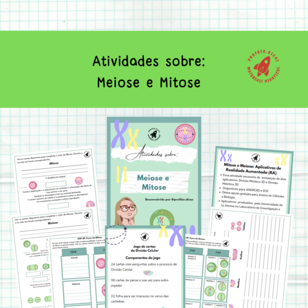 Meiose e Mitose: atividades interativas, passa ou repassa e bingo. (Leia descrição)