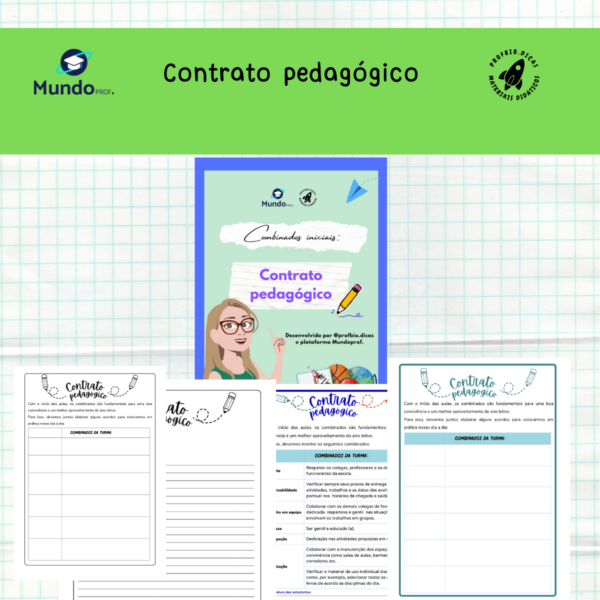 Contrato pedagógico [Molde + vídeo aula de explicação de preenchimento]