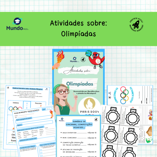Olimpíadas 2024 - Gincanas, Desafios e atividades sobre as Olimpíadas de 2024