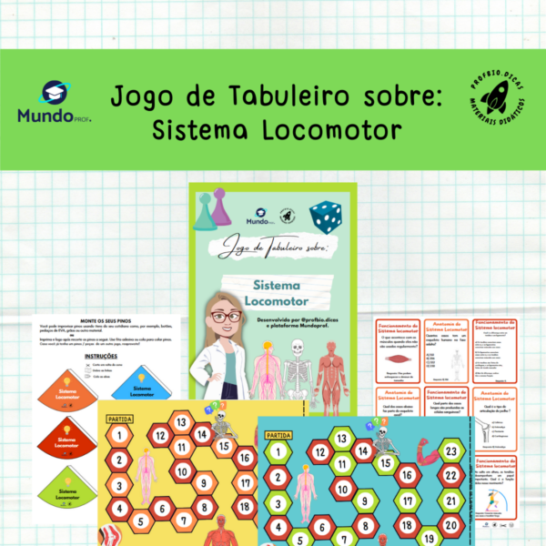 Jogo de Tabuleiro do Sistema Locomotor - Corpo humano, fisiologia humana