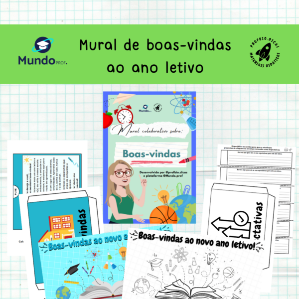 Mural de boas-vindas ao novo ano letivo: Volta às aulas