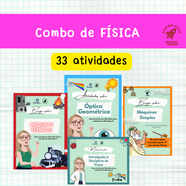 Combo de Física - 33 ATIVIDADES  - Código 1 (Leia a descrição)