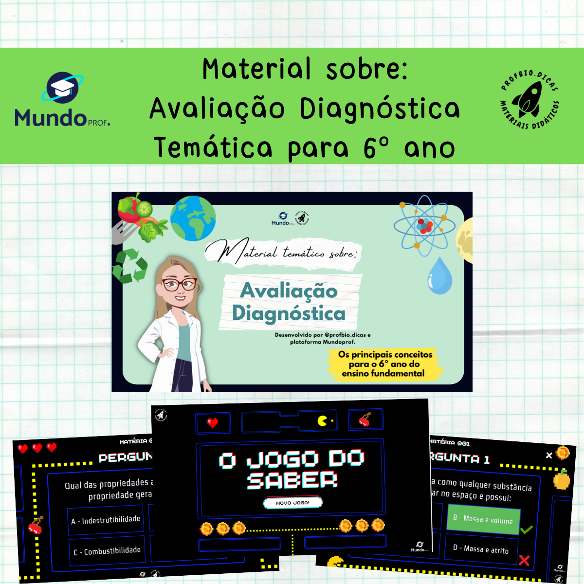 1200 Avaliação Diagnóstica Temática para 6º ano