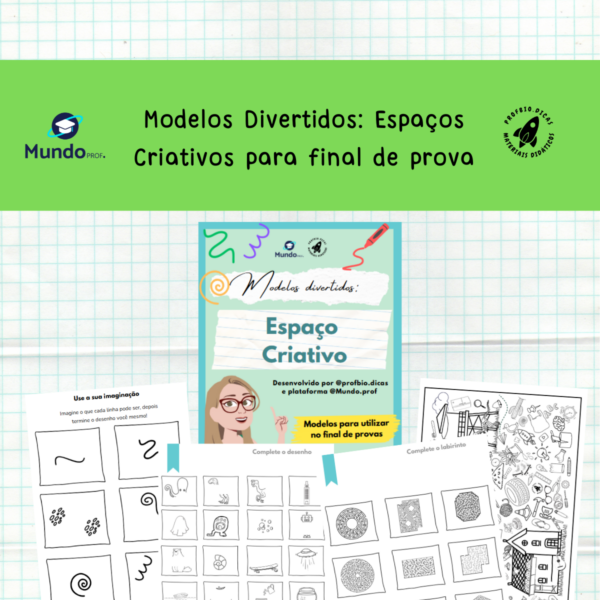 Modelos divertidos: Espaço criativo e interativo para fim de prova