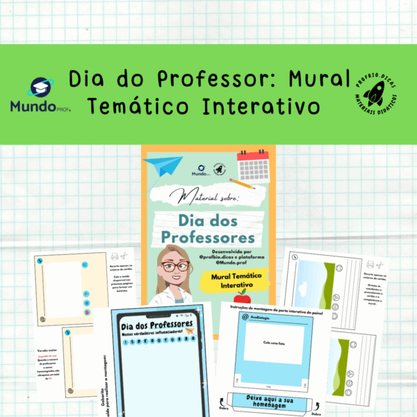 Dia do Professor: Mural Temático Interativo : 15 de Outubro, Professores, Escola, Mural/Painel.