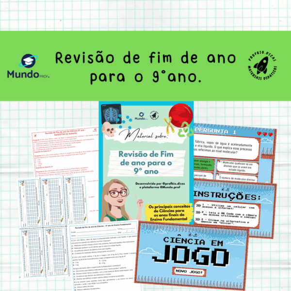 Revisão de fim de ano para o 9°ano.