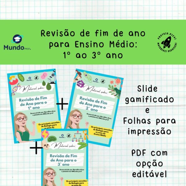 Combo Revisão de Fim de Ano – Ensino Médio (1º, 2º e 3º Ano)